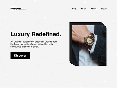 Minimal Luxury watches Landing page design app design colors dailyui design landingpage minimal minimalist monochrome pinterest pulsar rolex titan ui uiux web webdesign