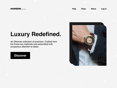 Minimal Luxury watches Landing page design