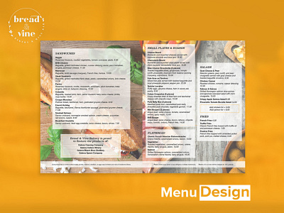 Menu-Design branding menu design