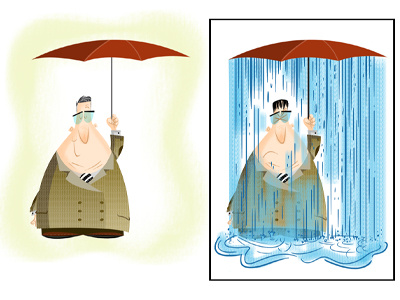 Rain cartoon comic drawing illustration photoshop vector