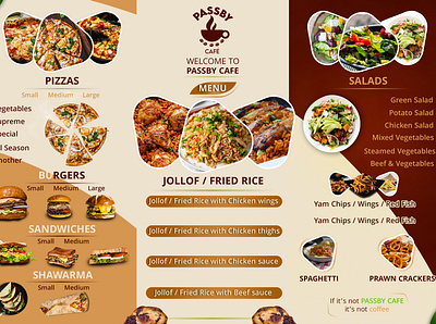 PASSBY MENU BROCHURE B branding brochure design design graphicdesign illustration illustrator photoshop