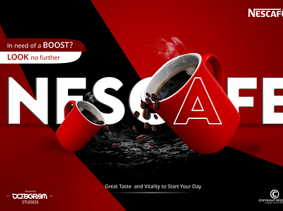 NESCAFE DRINK POSTER 2 design flyer design graphicdesign photoshop poster design