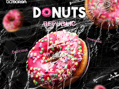 DONUT DESIGN TEMP branding design flyer design graphicdesign photoshop poster design