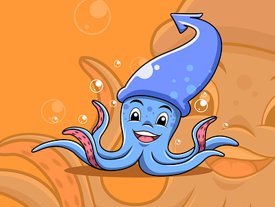 squids cartoon cute animal animal illustration cartoon character cartoon illustration cartooncute cartoons creative creative design cute cute animal cute illustration design illustration logo mascot design mascotlogo vector