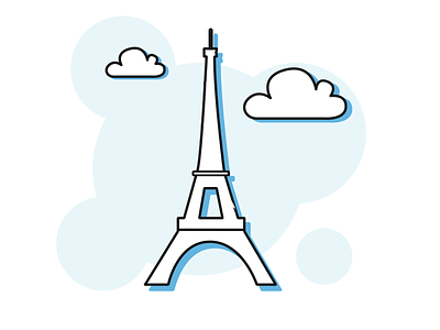 Eiffel Tower eiffel tower flat design france illustration