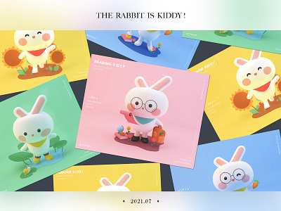 The 3D rabbit named Kiddy！ branding c4d design ip rabbit