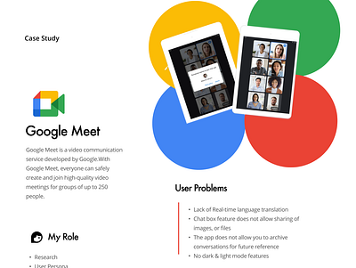 Google Meet UX case study app branding design graphic design icon ui ux