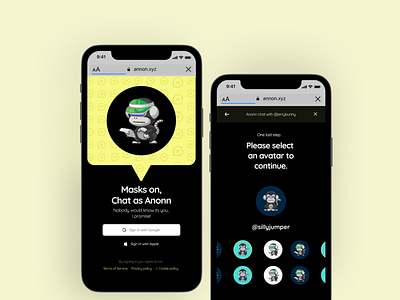 Anonn anonymous Chat App app branding design ui ux