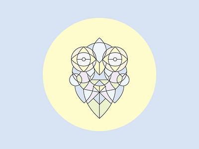 another owl alfrombern gradient lineart lines linework pattern space stuff