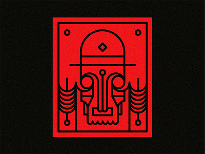 Heisenberg's Skull design geometric heisenberg illustration lines linework red stuff symmetric walter white