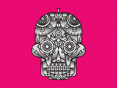 Calavera Skull Candy art calavera candy gradient lines mexican skull stuff tattoo vector
