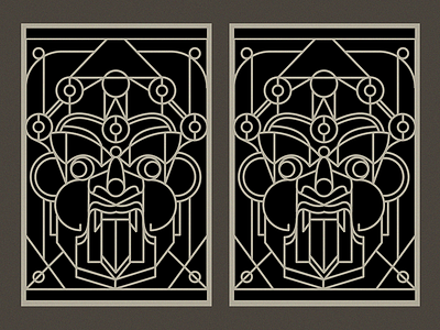 Indonesian mask Nr.02 flash geometric illustration line lines mask stuff symmetric