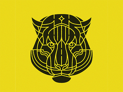Tiger (Stencil Version) animal geometric illustration india lines linework stencil symmetric tiger
