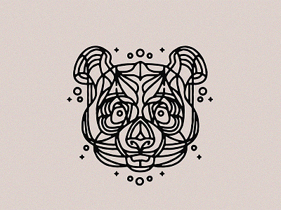 Panda - Tattoo animal bear design dynamic graphic illustration lines linework panda