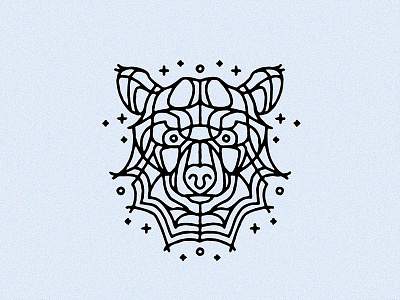 Ice Bear - Tattoo animal bear design dynamic graphic ice illustration lines linework