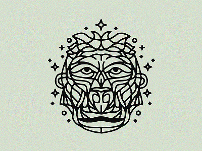 Monkey - Tattoo animal animals design dynamic graphic illustration lines linework monkey tattoo