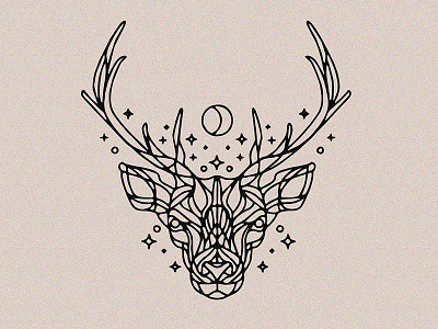 Stag - Tattoo animal animals design dynamic graphic illustration lines linework stag tattoo