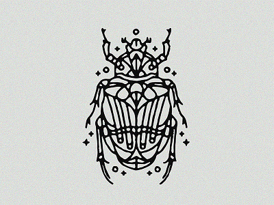 Scarab - Tattoo animal beetle design dynamic graphic illustration lines linework scarab tattoo