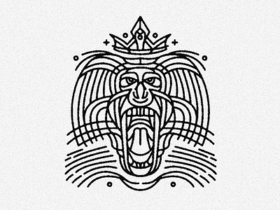 decorative baboon tattoo angry animal crone decorative growl lines linework pavian tattoo
