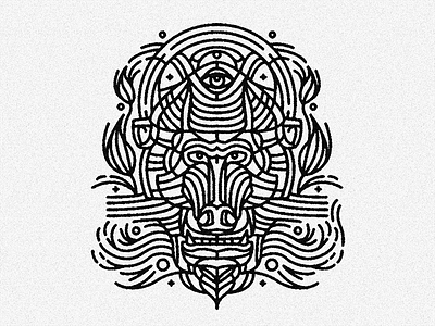 decorative mandrill tattoo animal baboon jungle linework mandrill monkey plants tattoo