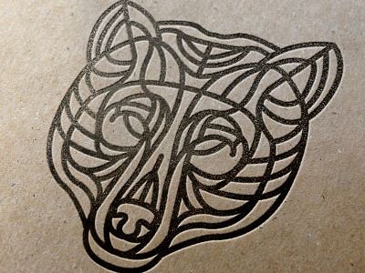 Letterpressed Bearhead