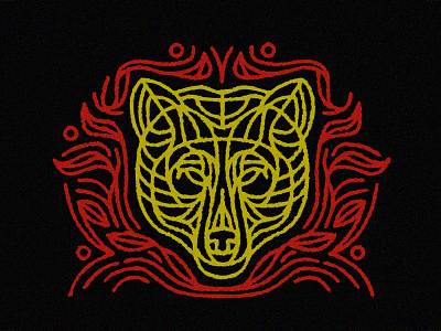 decorative bear - colored animal bear bern city dynamic linework