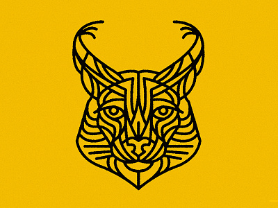 Lynx (head) - tattoo animal cat lines linework lynx tattoo