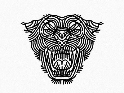 Angry Jaguar - Tattoo alfrombern angry animal big cat dynamic jaguar linework screaming tattoo