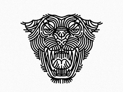 Angry Jaguar - Tattoo alfrombern angry animal big cat dynamic jaguar linework screaming tattoo
