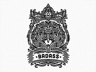 Badass Eagle - (for) Print badass bird crone design eagle graphic illustration linework motif printdesign screen printing tattoo