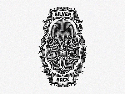 Gorilla - (for) Print animal design gorilla graphic illustration linework monkey screen printing silverback style tattoo