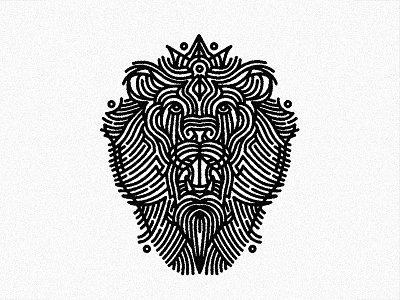 Lion King - (for) Print animal design graphic illustration lines linework lion print screen printing