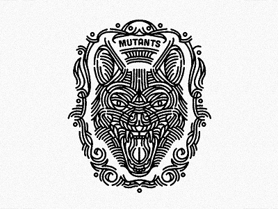 Streetdog - (for) Print angry decorative design dog graphic illustration linework mutants print design screen printing tattoo