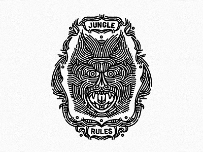 brown capuchin monkey - (for) Print animal capuchin decorative design illustration jungle jungle rules linework monkey print design tattoo