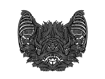 bat - (for) print animal bat design graphic illustration linework print screen printing