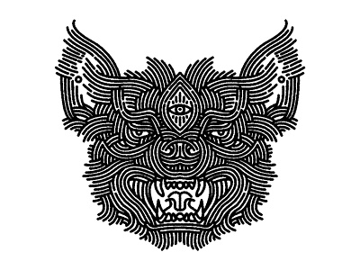 hyena - (for) print animal design dog graphic hyena illustration linework print screen printing