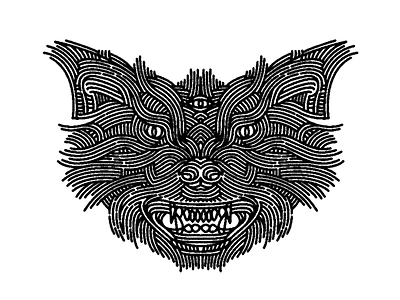 wolf - (for) print animal design dog graphic illustration linework print screen printing wolf