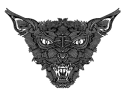 sphinx cat - (for) print animal cat design graphic illustration linework print screen printing sphinx