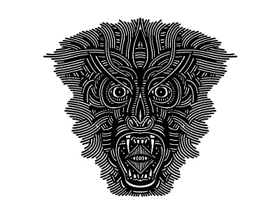 gibbon - (for) print animal beast design gibbon graphic illustration linework monkey print screen printing
