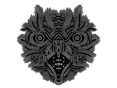 angry owl - (for) print