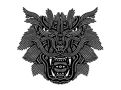 angry tiger animal beast cat design graphic illustration linework printing tiger