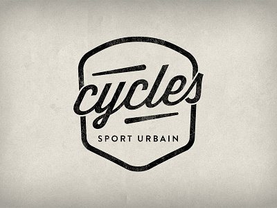 Cycles Sport Urbain badge bicycle bike brand branding cycle fixed gear logo logotype paris shop