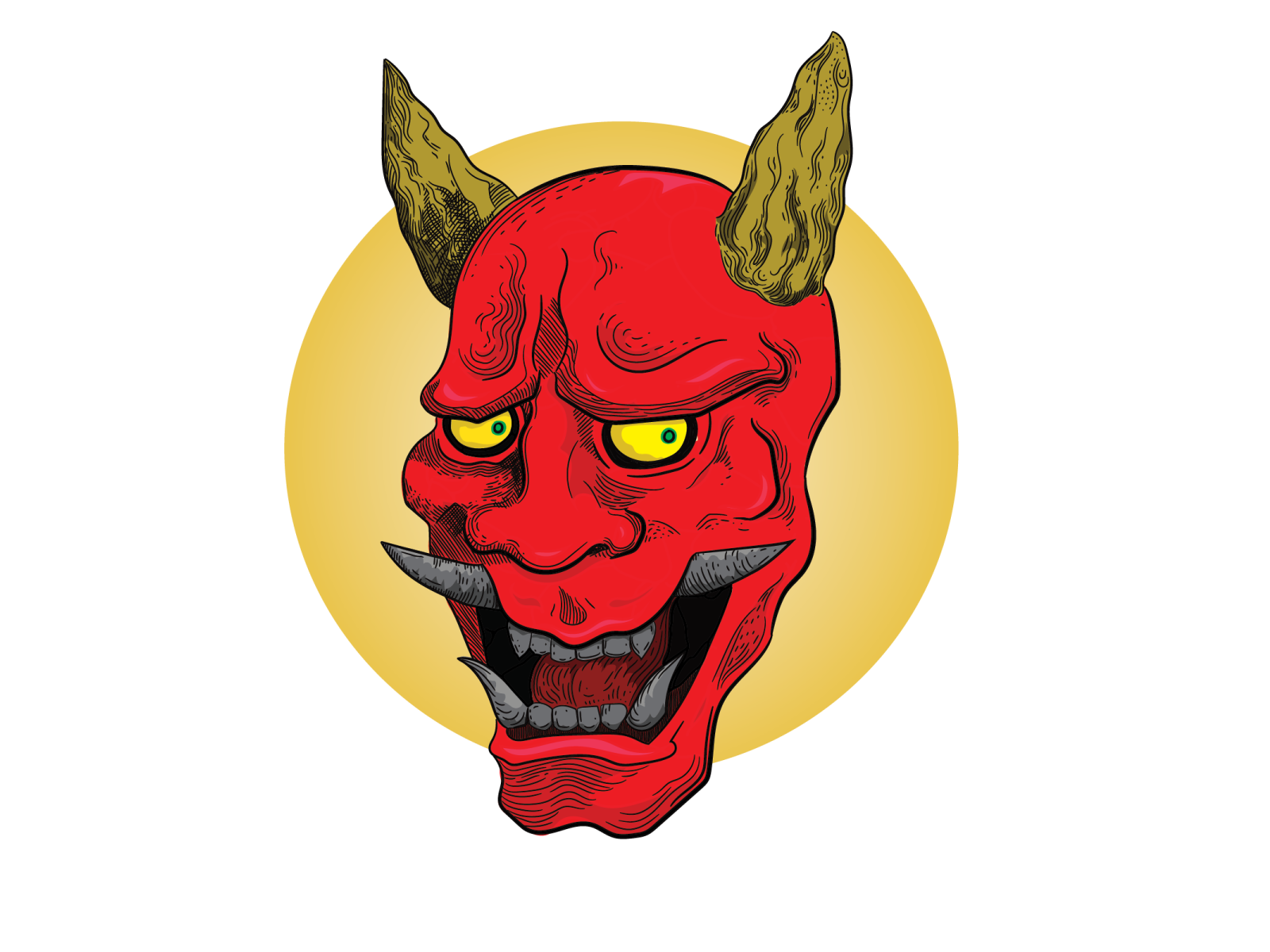 Hannya Mask By Dave On Dribbble