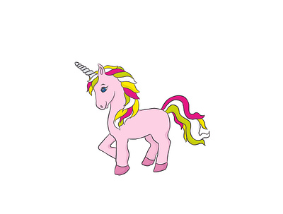 cute unicorn cartoon colored cartoon clip art drawing illustration unicorn