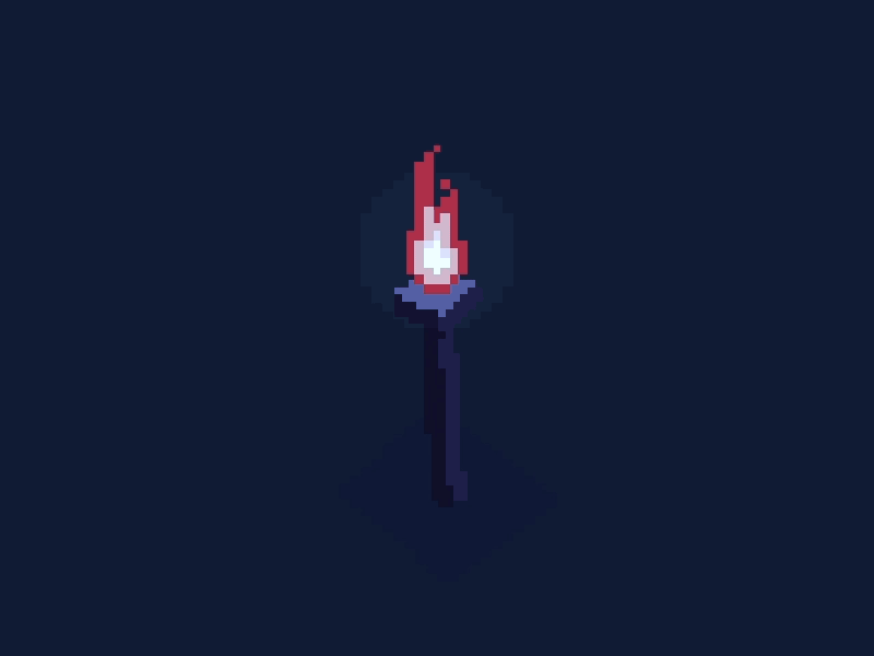 Fire Torch 2dfx animation fire framebyframe pixelart pixelartist