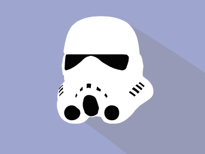 Stormtrooper animation credits far far away flat design helmet motion star wars stormtrooper title