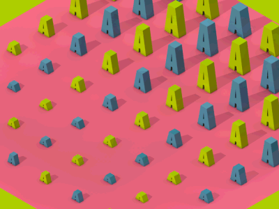 A #36daysoftype 36daysoftype a animated isometric lettering softy a type