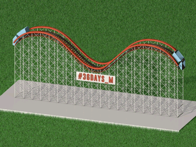 M type for #36daysoftype 36daysoftype 36daysoftype m animation isometric loop m shape motion roller coaster