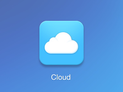 Cloud blue cloud icon iphone ui