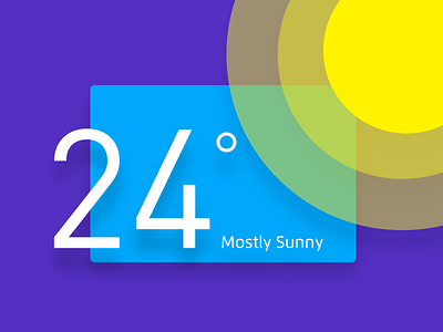 Sunny concept dailyui material ui weather widget